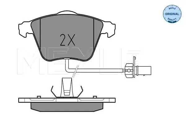 MEYLE 025 237 6220/W - Bremsbelagsatz, Scheibenbremse - MEYLE-ORIGINAL True to OE. Zertifiziert