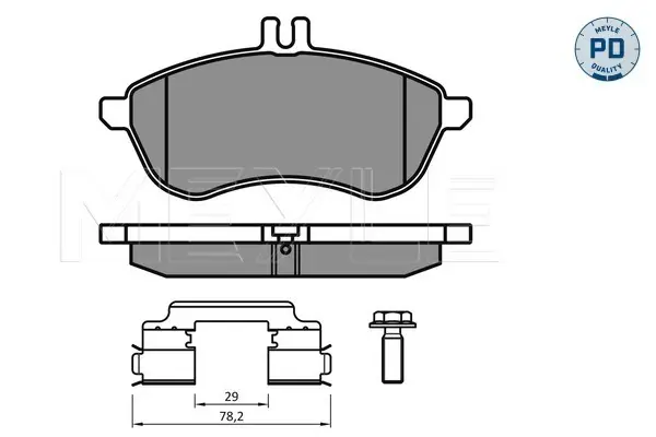 Neue Ware MEYLE 025 243 0620-2/PD - Bremsbelagsatz, Scheibenbremse - MEYLE-PD Advanced performance and design.