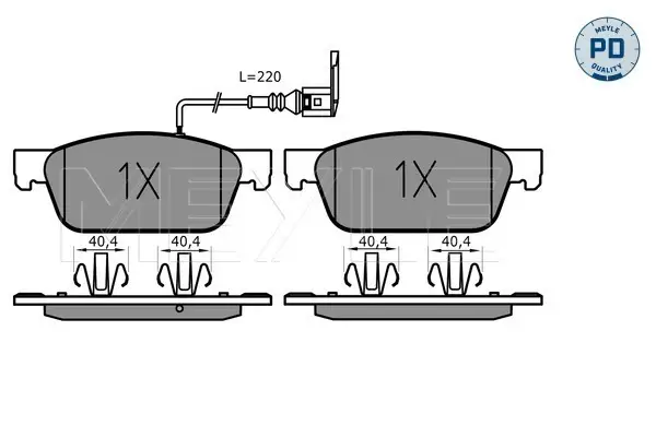 Nur Für Kurze Zeit MEYLE 025 246 2318/PD - Bremsbelagsatz, Scheibenbremse - MEYLE-PD Advanced performance and design.