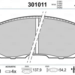 VALEO 301011 - Bremsbelagsatz, Scheibenbremse - FIRST Online Kaufen