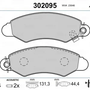 VALEO 302095 - Bremsbelagsatz, Scheibenbremse - FIRST Neue Kollektion