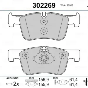 VALEO 302269 - Bremsbelagsatz, Scheibenbremse - FIRST Preis Gesenkt