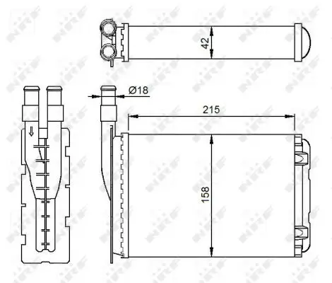 Sofort Bestellen NRF 507339 - Wärmetauscher, Innenraumheizung