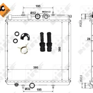 Wochenendangebot NRF 509523 - Kühler, Motorkühlung - EASY FIT