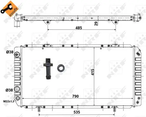 Neue Kollektion NRF 52062 - Kühler, Motorkühlung - EASY FIT