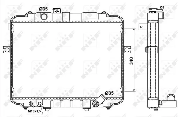 Beliebt NRF 53034 - Kühler, Motorkühlung