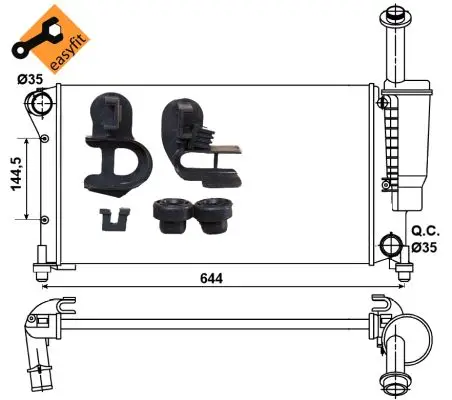 Sonderaktion NRF 53075 - Kühler, Motorkühlung - EASY FIT
