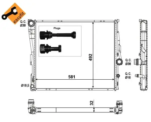 NRF 53117 - Kühler, Motorkühlung - EASY FIT Highlight