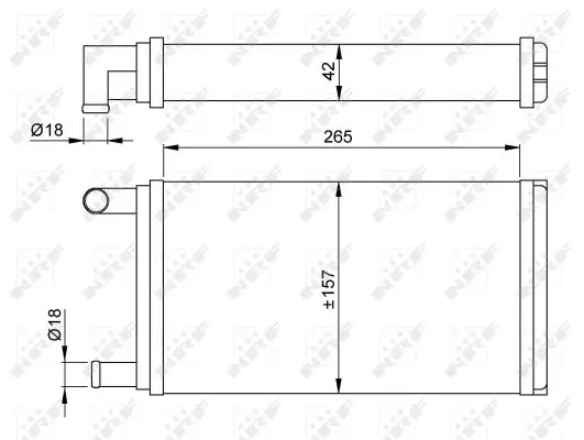 NRF 53555 - Wärmetauscher, Innenraumheizung Jetzt Kaufen