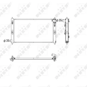 Bestpreis NRF 53593 - Kühler, Motorkühlung