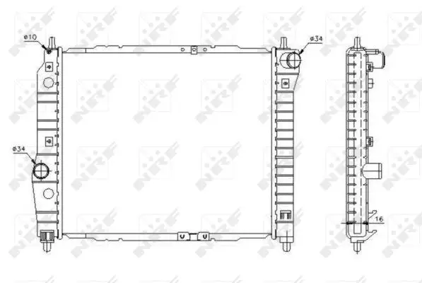 Direkt Vom Hersteller NRF 53637 - Kühler, Motorkühlung - EASY FIT