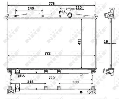 NRF 53942 - Kühler, Motorkühlung Garantierte Lieferung