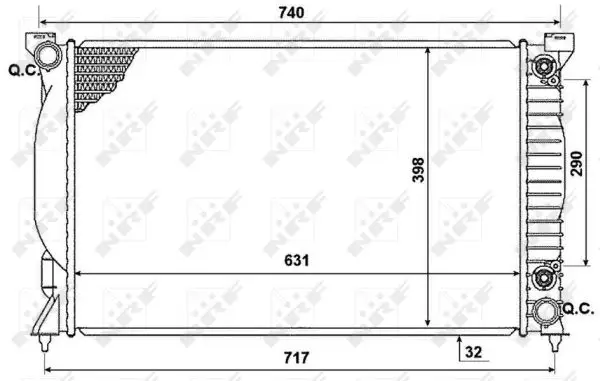 Billig NRF 53958 - Kühler, Motorkühlung