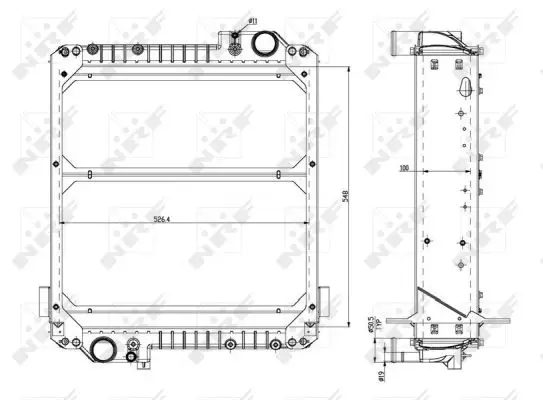 Markenware NRF 54085 - Kühler, Motorkühlung