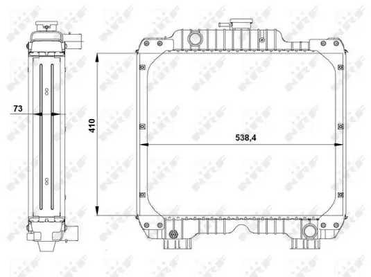 NRF 54099 - Kühler, Motorkühlung Schnäppchen