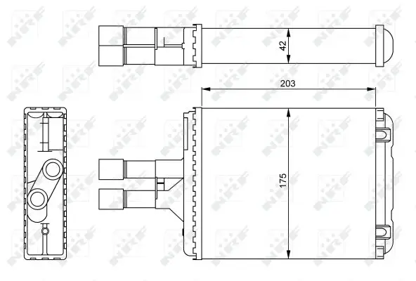 NRF 54242 - Wärmetauscher, Innenraumheizung Jetzt Bestellen