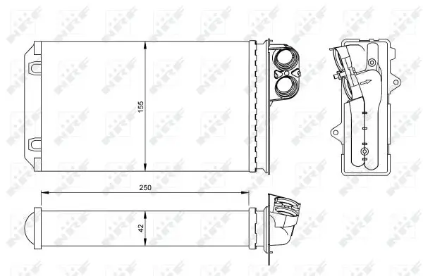 NRF 54250 - Wärmetauscher, Innenraumheizung Aktuell
