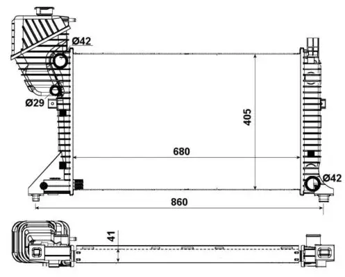 Nur Für Kurze Zeit NRF 55348A - Kühler, Motorkühlung - Economy Class