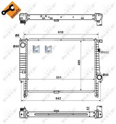 NRF 58117 - Kühler, Motorkühlung - EASY FIT Schnäppchen