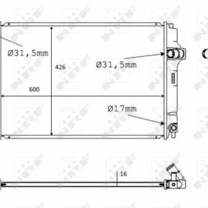 Super-Preis NRF 58382 - Kühler, Motorkühlung