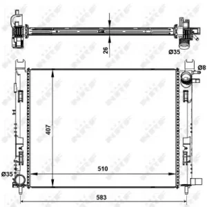 Expressversand NRF 58443 - Kühler, Motorkühlung