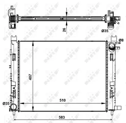 Expressversand NRF 58443 - Kühler, Motorkühlung