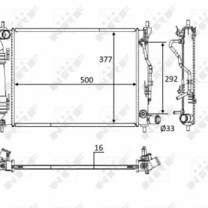 Zertifiziert NRF 58556 - Kühler, Motorkühlung