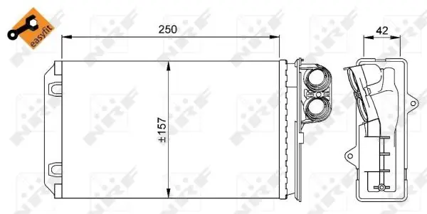 Preis Gesenkt NRF 58629 - Wärmetauscher, Innenraumheizung - EASY FIT