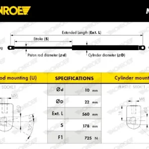 Sale MONROE ML5806 - Gasfeder, Koffer-/Laderaum - MONROE MaxLift