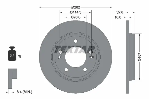 Top-Preis TEXTAR 92314403 - Bremsscheibe - PRO