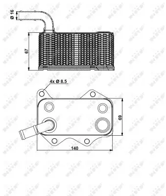 NRF 31172 - Ölkühler, Motoröl - EASY FIT Neue Ware