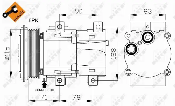 Sonderaktion NRF 32110 - Kompressor, Klimaanlage - EASY FIT