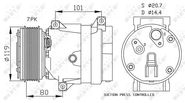 Sonderaktion NRF 32481 - Kompressor, Klimaanlage - EASY FIT