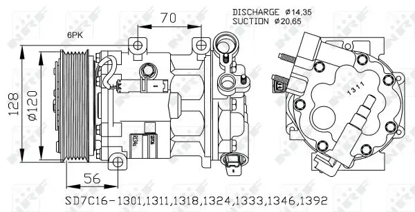 Knallerangebot NRF 32682 - Kompressor, Klimaanlage - EASY FIT