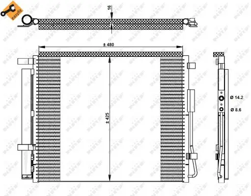 Markenware NRF 350333 - Kondensator, Klimaanlage - EASY FIT