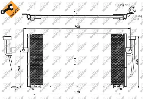 Knallerangebot NRF 35234 - Kondensator, Klimaanlage - EASY FIT