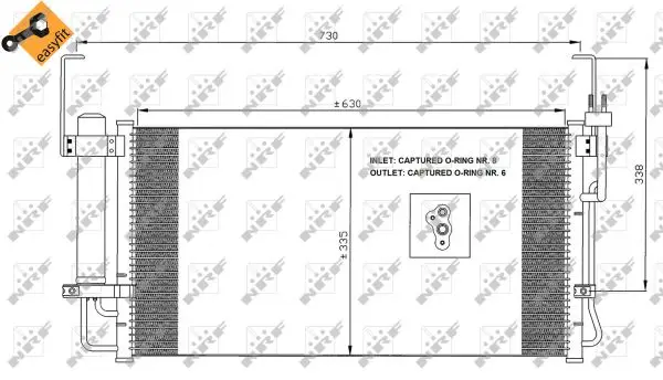 NRF 35429 - Kondensator, Klimaanlage - EASY FIT Markenprodukt
