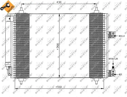 NRF 35443 - Kondensator, Klimaanlage - EASY FIT Top-Seller