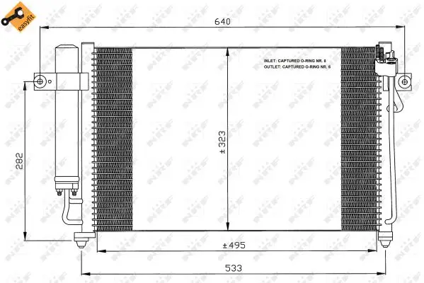Highlight NRF 35476 - Kondensator, Klimaanlage - EASY FIT