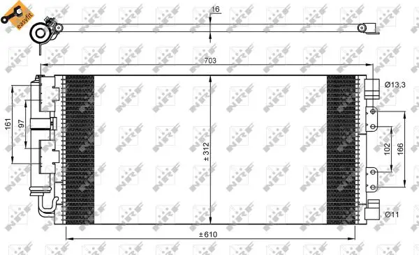 NRF 35548 - Kondensator, Klimaanlage - EASY FIT Top-Preis