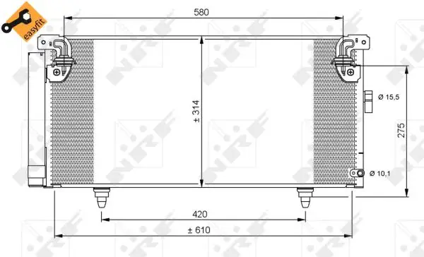 Bestpreis NRF 35868 - Kondensator, Klimaanlage - EASY FIT