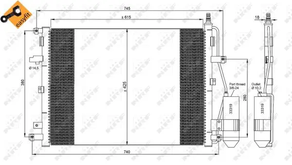 NRF 35876 - Kondensator, Klimaanlage - EASY FIT Schneller Versand