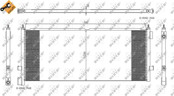 Bestpreis NRF 35892 - Kondensator, Klimaanlage - EASY FIT