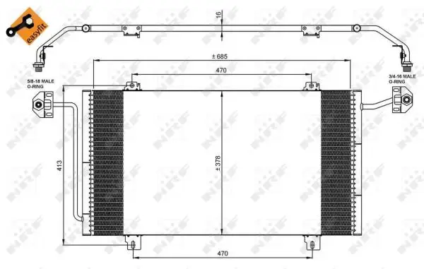 NRF 35908 - Kondensator, Klimaanlage - EASY FIT Preisknaller