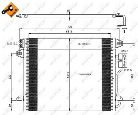 NRF 35928 - Kondensator, Klimaanlage - EASY FIT Wochenendangebot