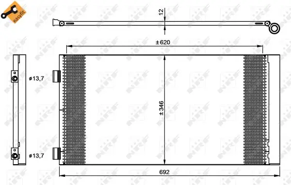 NRF 35961 - Kondensator, Klimaanlage - EASY FIT Preisreduziert
