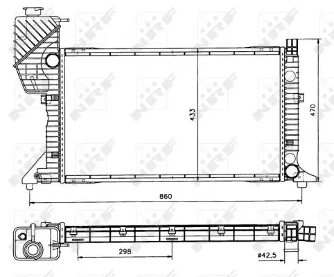 NRF 50557 - Kühler, Motorkühlung Preisknaller