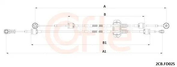 Meistverkauft COFLE 2CB.FD025 - Seilzug, Schaltgetriebe
