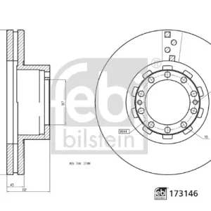 FEBI BILSTEIN 173146 - Bremsscheibe Finale Aktion