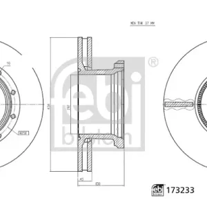 FEBI BILSTEIN 173233 - Bremsscheibe Preisknaller